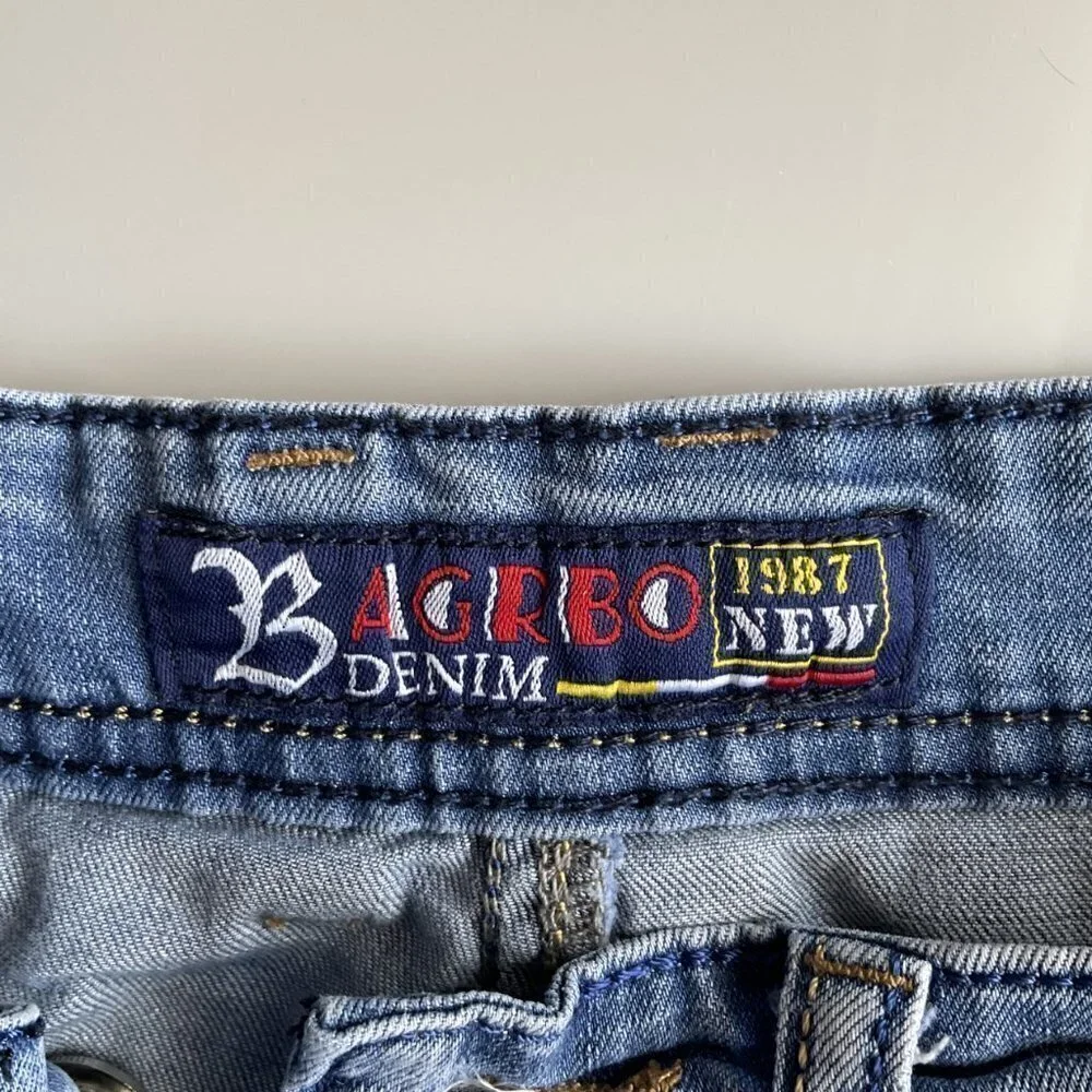 Y2K  BAGRBO DENIM BERMUDA SHORTS